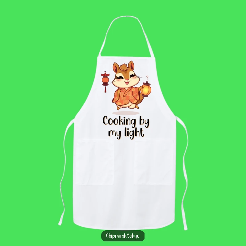 Funny Lantern Chipmunk Apron: Skipping Cook, Ornate Kitchen Fun, Great Funny Gift