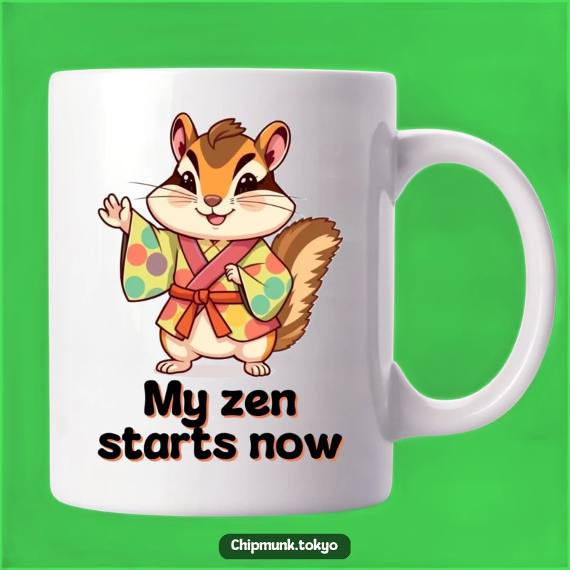 Funny Chipmunk Kimono Pose Mug: Adorable Animal Humor Gift Idea for Her