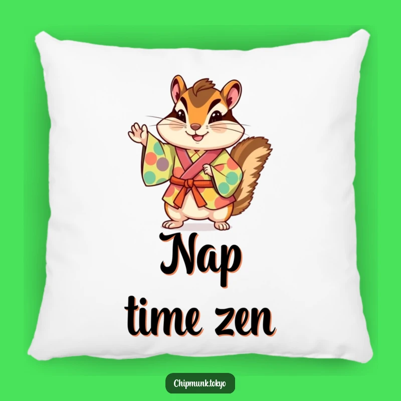 Funny Chipmunk Kimono Pillow: Cozy Decorative Accent for Humorous Home Decor