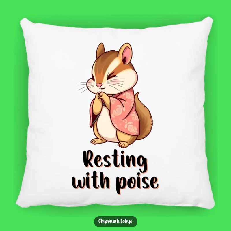 Funny Kimono Chipmunk Pillow: Graceful Comfort, Elegant Accent, Perfect Funny Gift