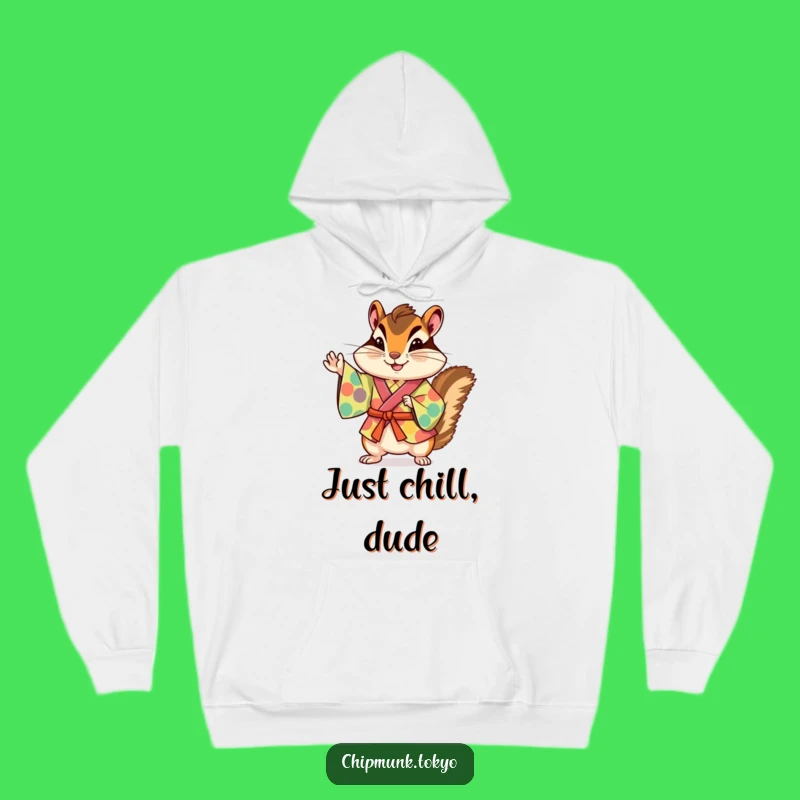 Funny Chipmunk Kimono Hoodie: Cozy Animal Graphic with Playful Pose Gift