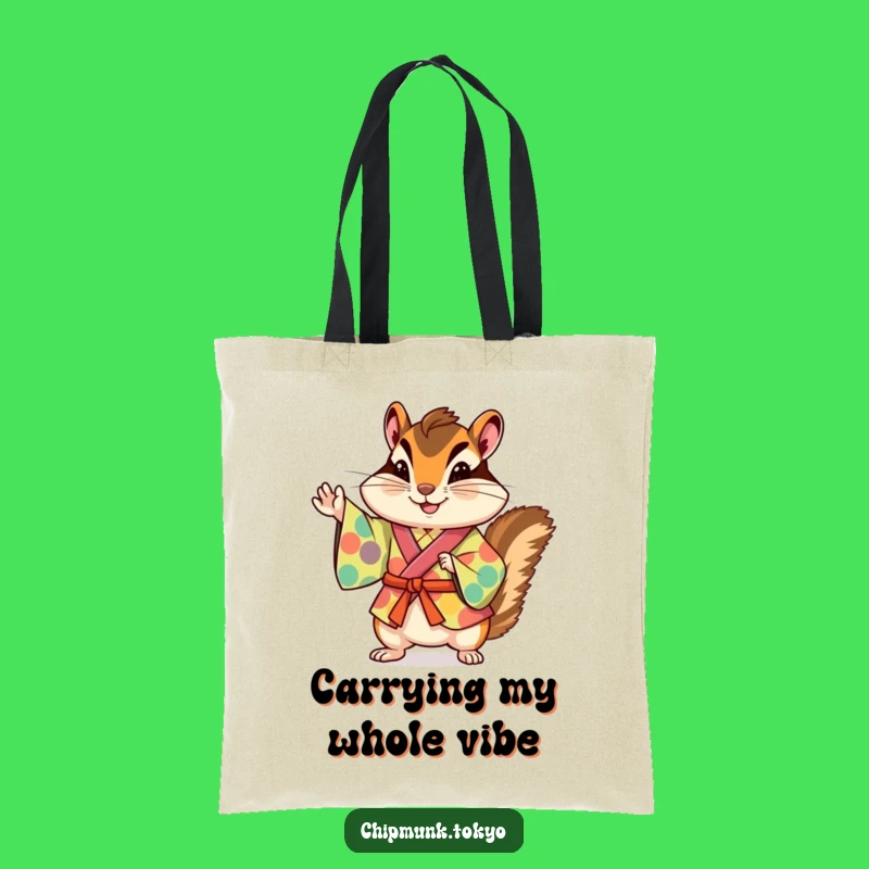 Funny Chipmunk Kimono Tote Bag: Stylish Animal Accessory for Funny Gift Shopping